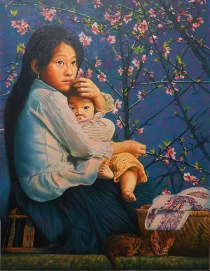 Tranh cổ điển mẹ và các con